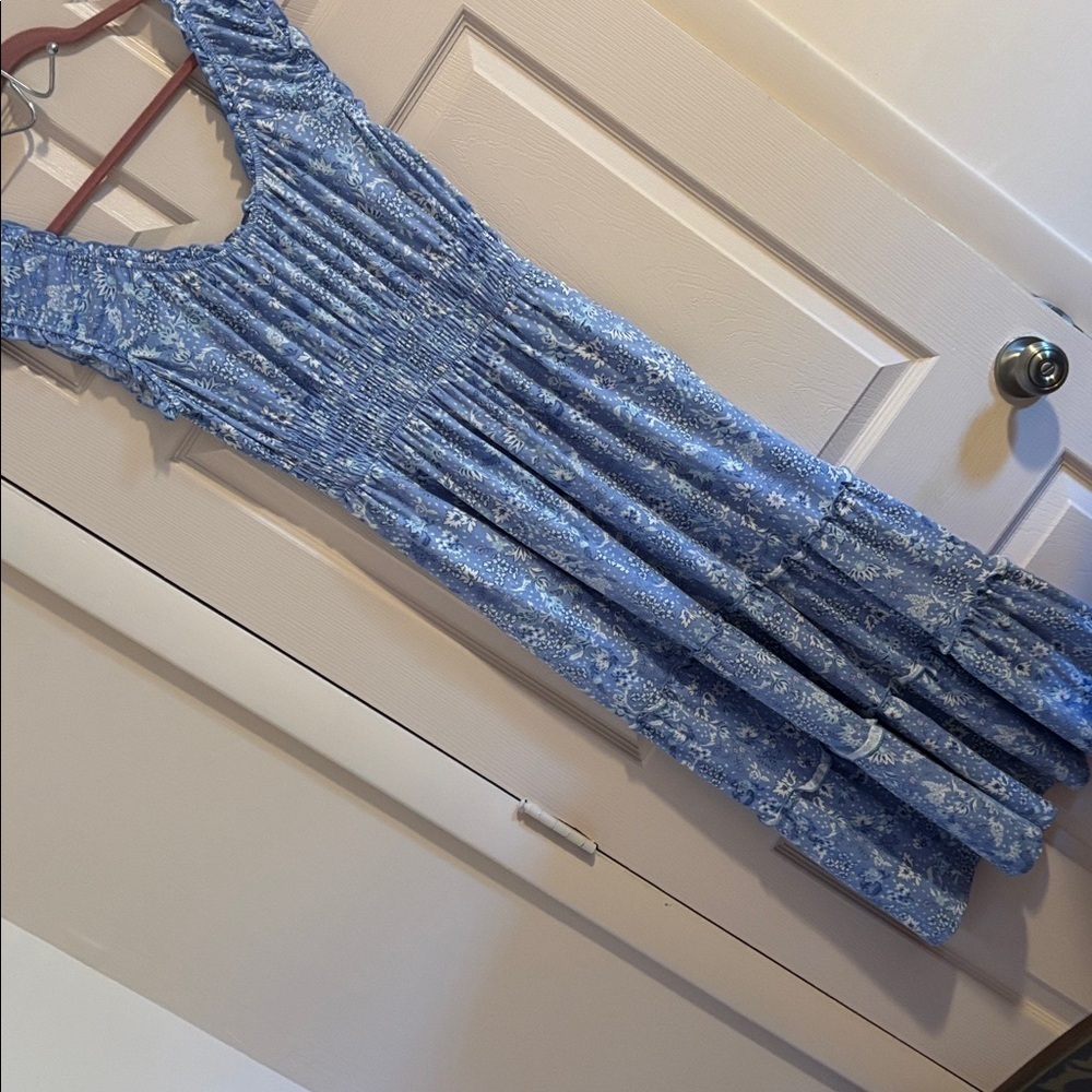 Lucky Brand Blue Floral Maxi Dress